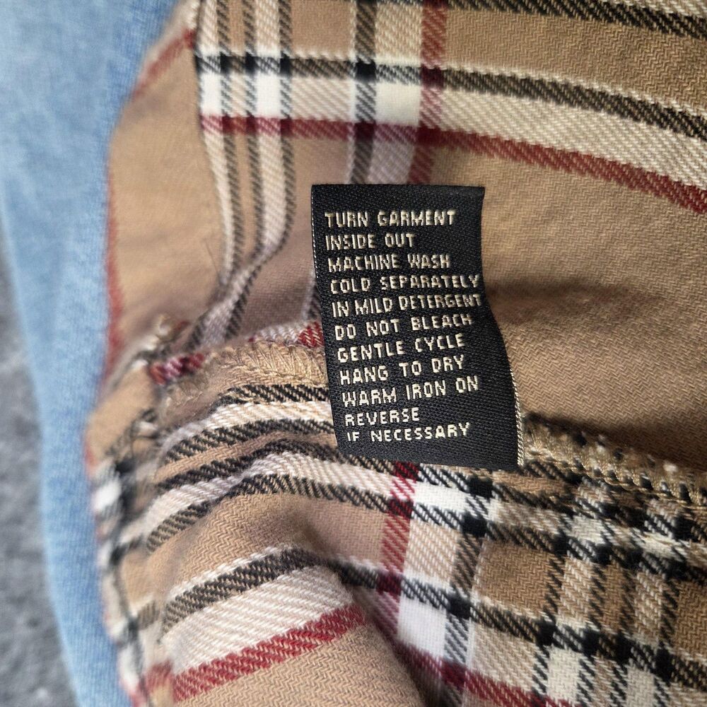 DG2 Diane Gilman Jacket Womens Large Denim Plaid Nova Contrast Hem Button Front - Picture 8 of 11